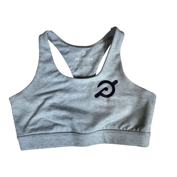 Peloton Embrace Cutout Strappy Sports Bra Women's Size Small in Light Blue Gray - Picture 1 of 4